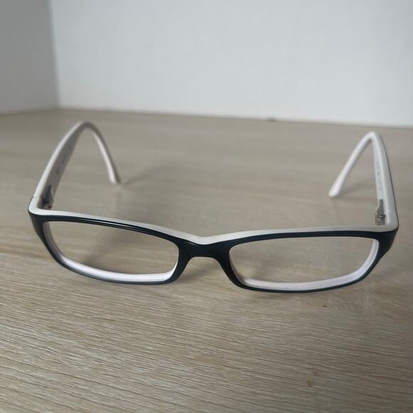 Ray-Ban RB5114 2097 Rectangle Black White Eyeglasses Frame Only 52-16-135 - Picture 2 of 8